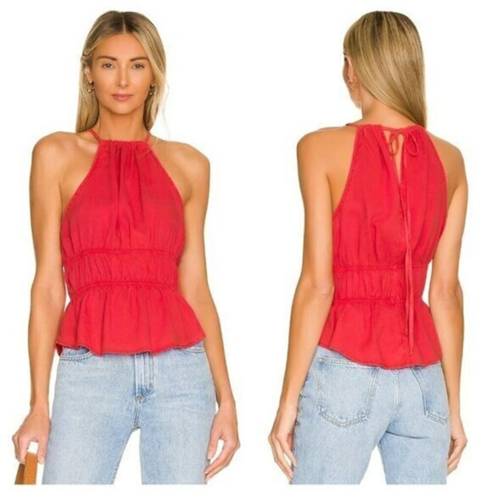 Bella Dahl Smocked Waist Halter Top - Azaleza